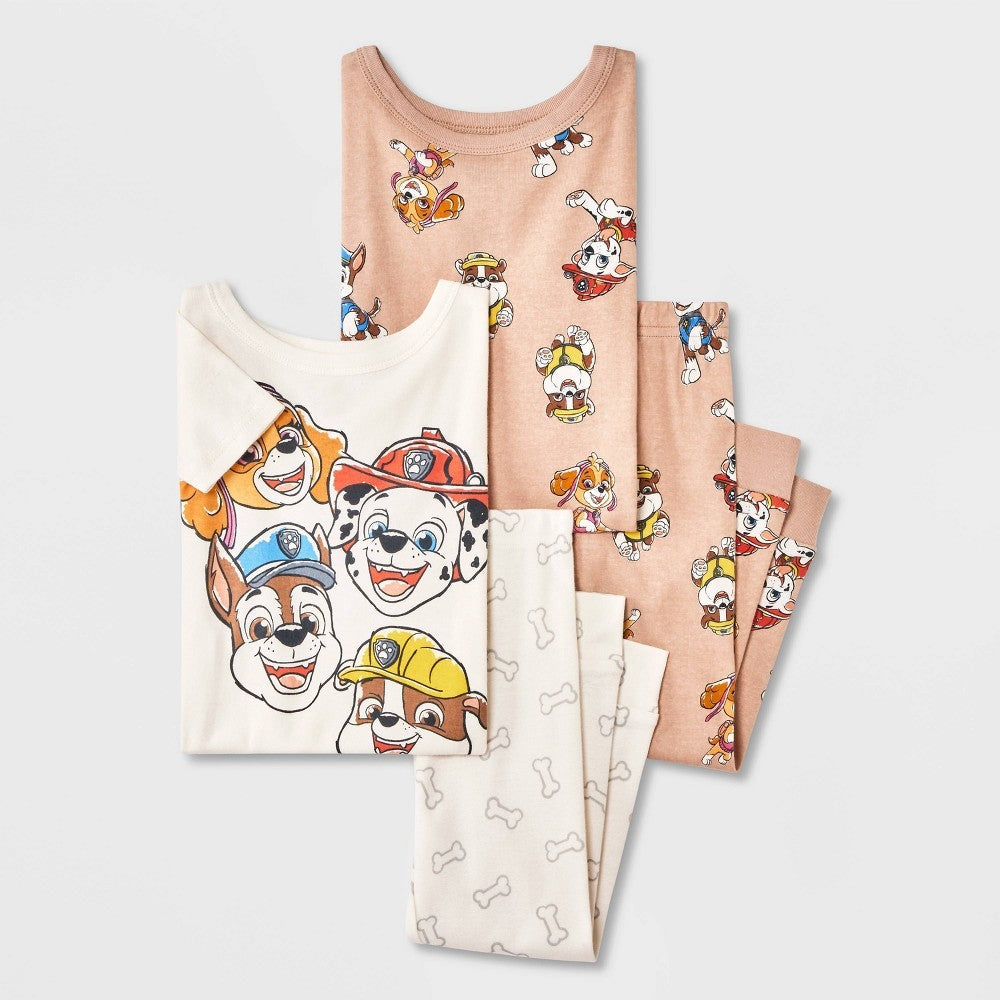 PAW Patrol Toddler Boys 4pc Cotton Pajama Set Size 5T