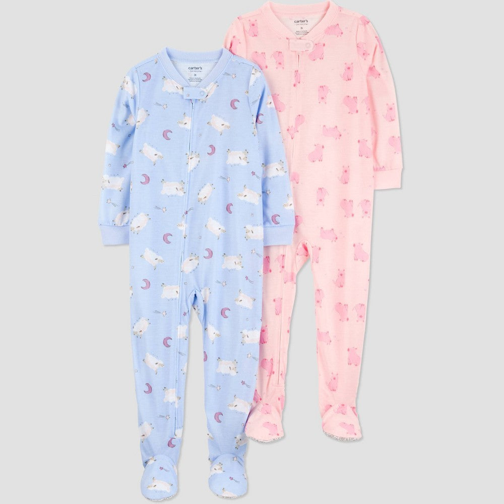 Carter's Toddler Girls' Pajama Set Poly Pigs Sheep - 18M