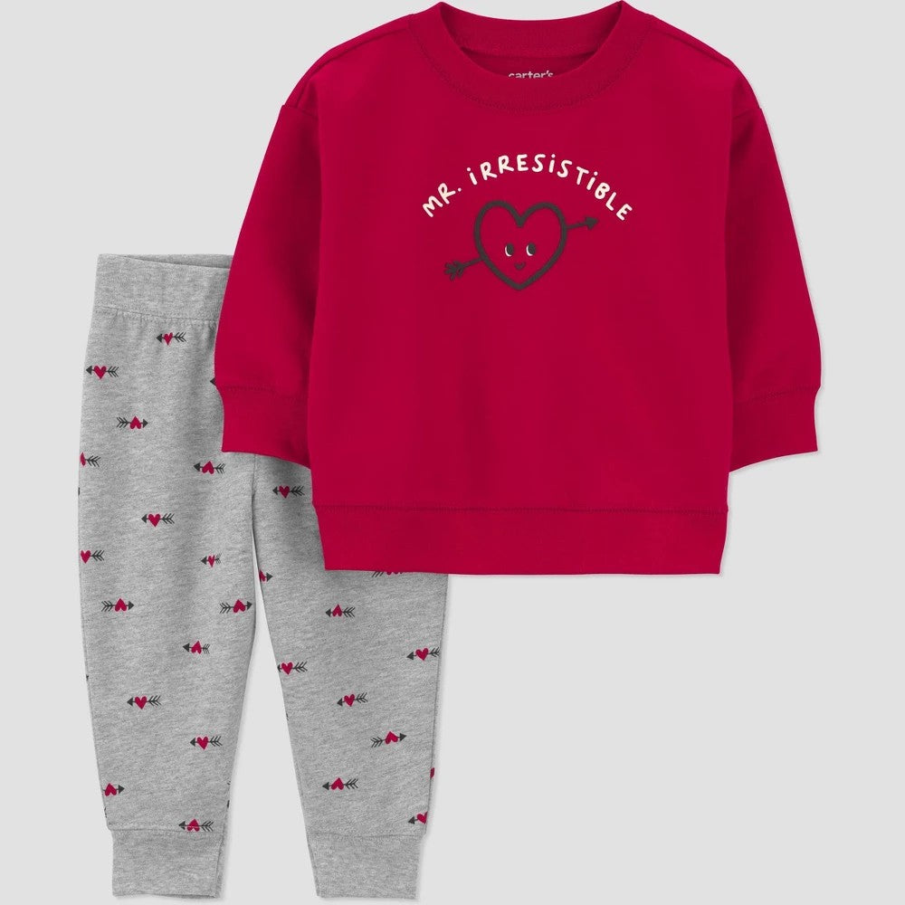 Carter's Baby Boys' 2pc Mr. Irresistible Fleece Set - 18M