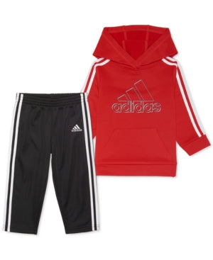 Adidas Boys Fleece Hoodie & Jogger
Set, 12 Months Red