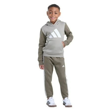 Adidas boys 2-Piece Tracksuit 3T - Fleece Hoodie & Joggers