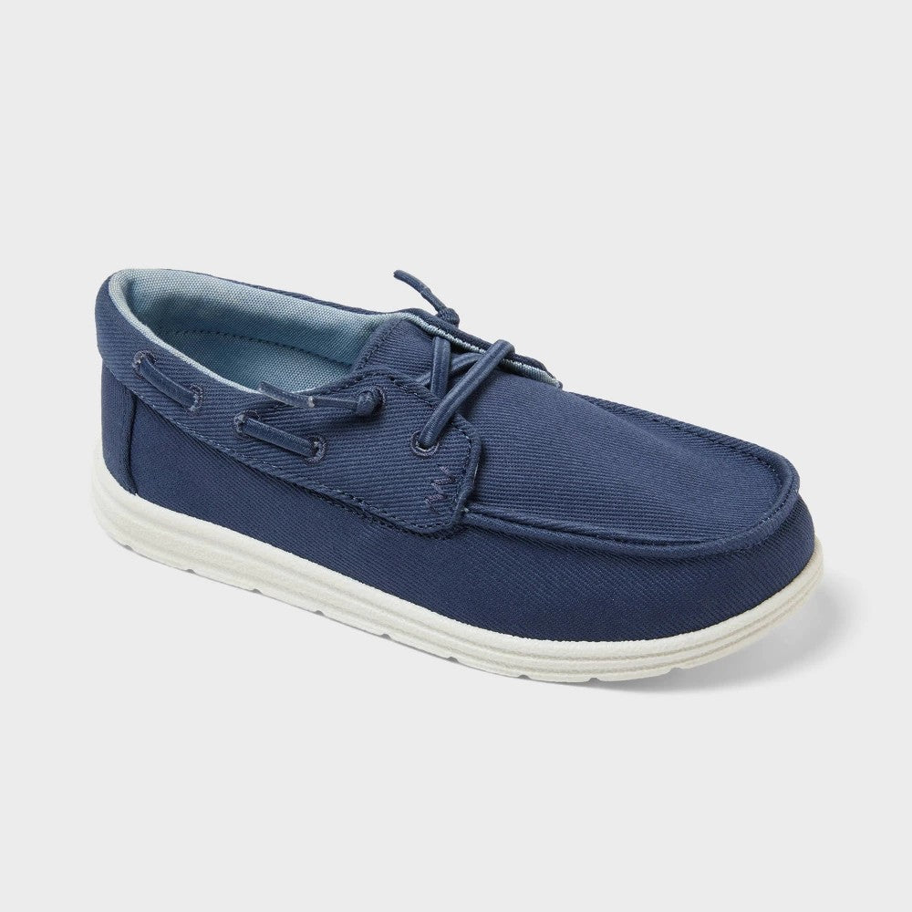 Cat & Jack Boys' Boyd Boat Sneakers Navy Blue 4