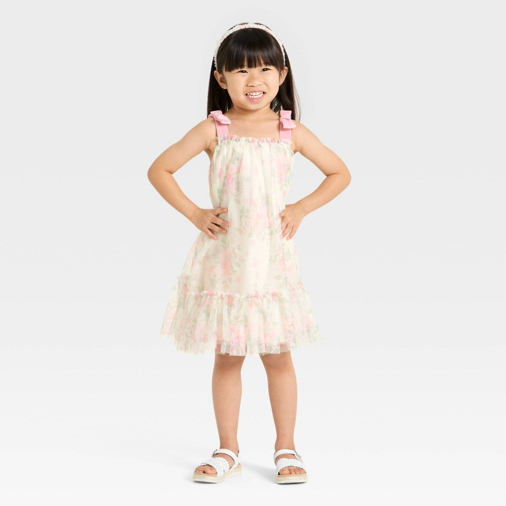 Disney Minnie Mouse Toddler Girls Floral Tulle Dress Size 3T