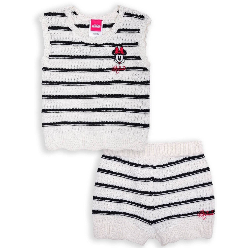 Disney Minnie Mouse Toddler Girls 2pc Crochet Top & Shorts Set 4T