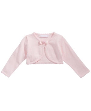 Bonnie Baby Cotton Cardigan with Picot & Bow, 18 Months