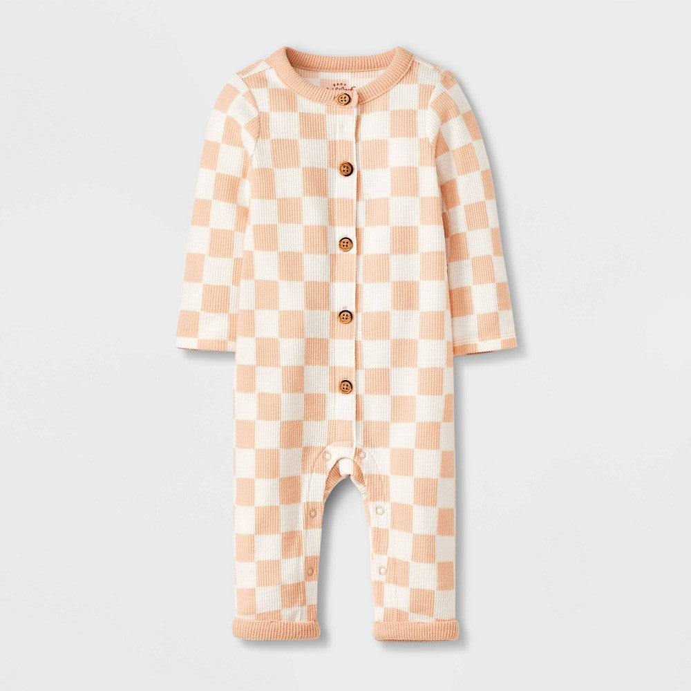 Cat & Jack girl Romper Beige 12M: Long Sleeve