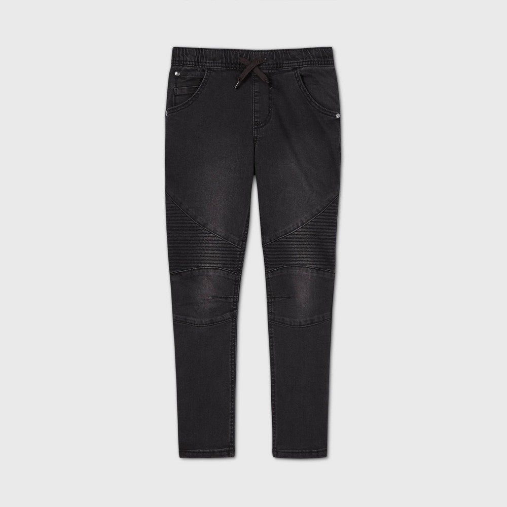 Boys' Super Skinny Pull-on Moto Jeans - Art Class™ Black 10