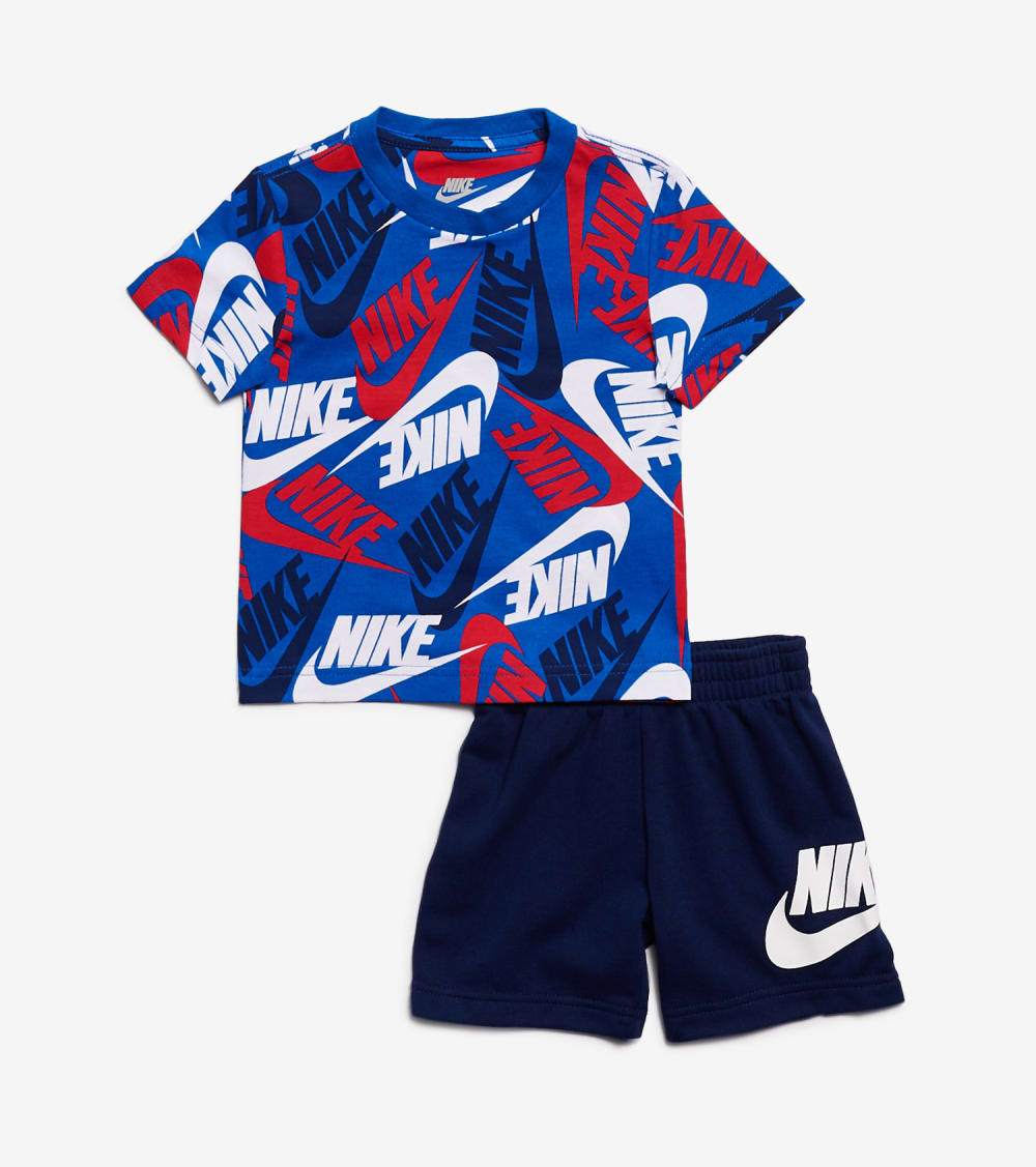 Nike Toddler Boys Futura Toss T-shirt and Shorts, 2 Piece Set - Blue Void