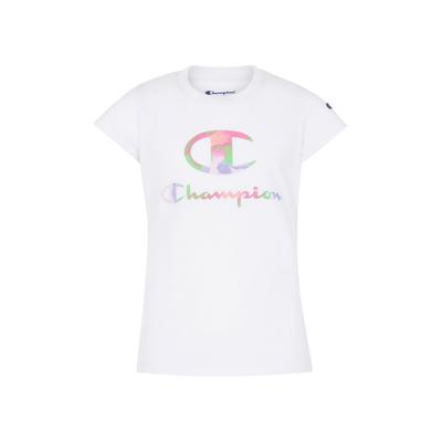 Champion Girls' Tie Dye Script Tee Size 5 - White