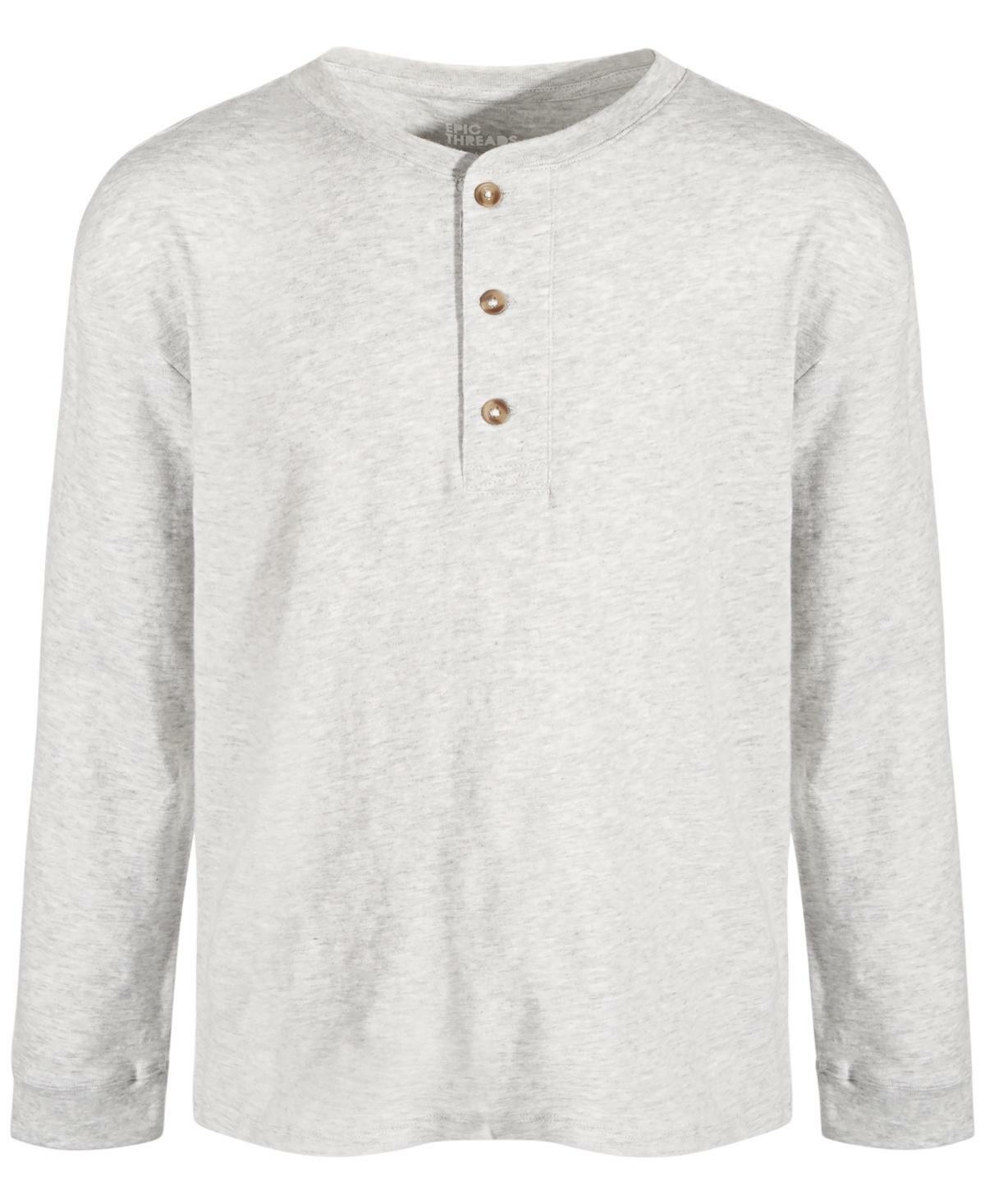 Epic Threads Boys Henley Shirt Size 7 - Slate Heather