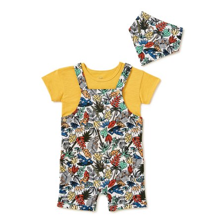 Wonder Nation Baby Boys Shortall 3-Piece
Sets 0-3M
