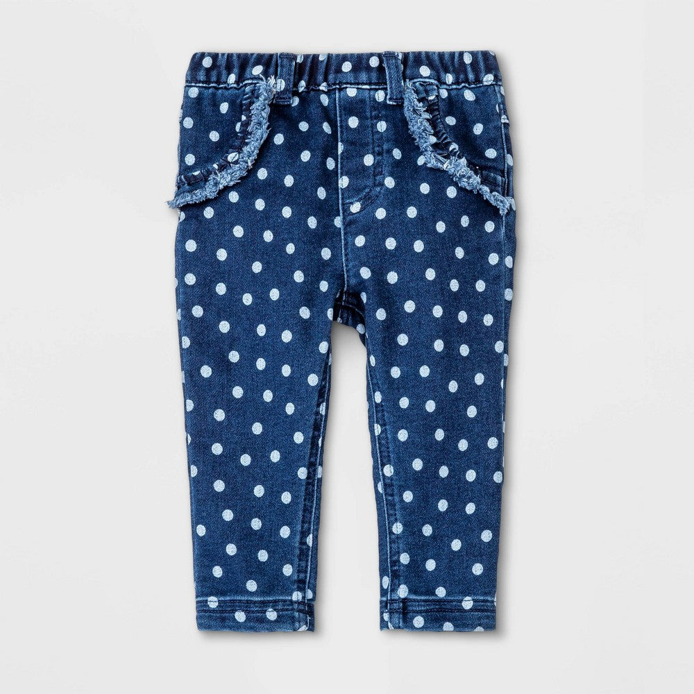Baby Girls' Ruffle Dot Jeans - Cat & Jack™