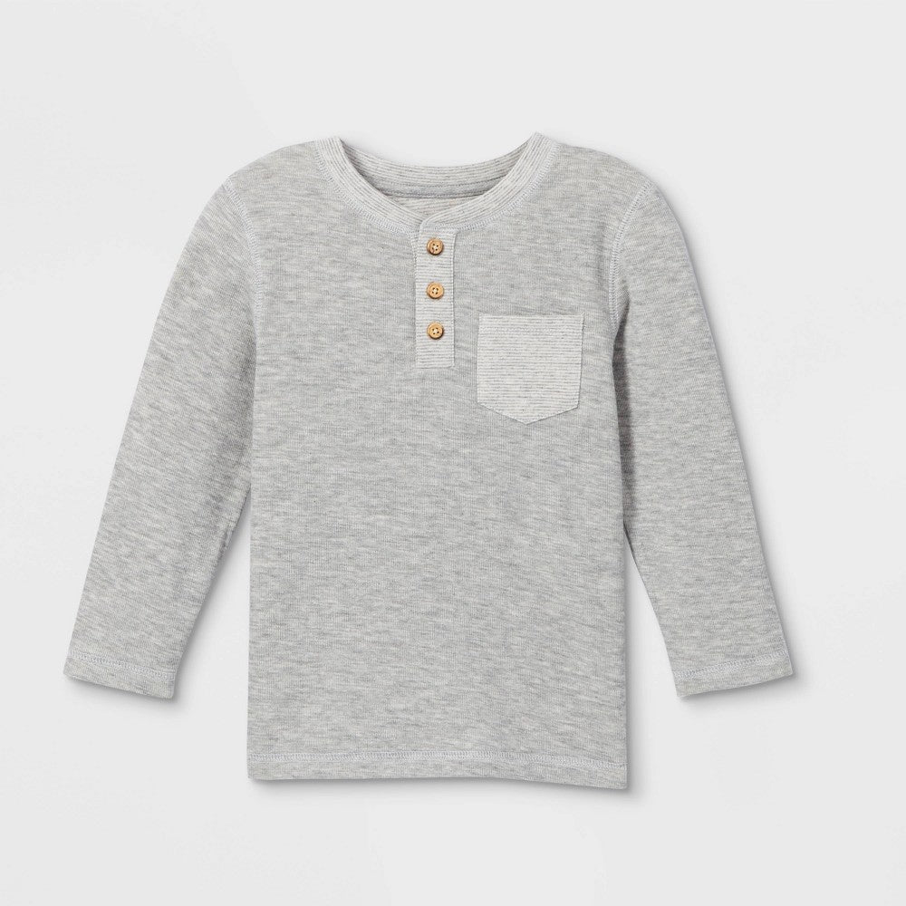 Cat & Jack Boys' Double Knit Long Sleeve T-Shirt 3T