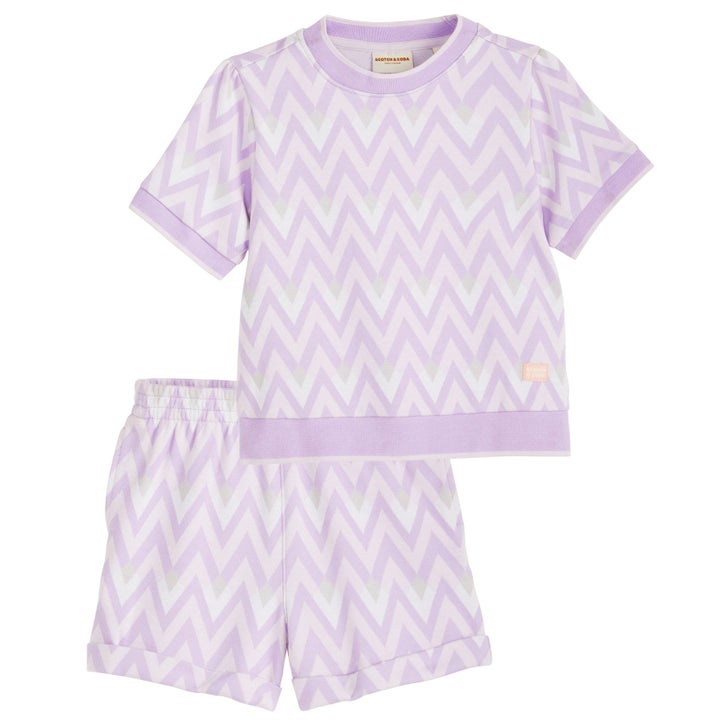 Scotch & Soda Purple Zigzag girl Set 2T