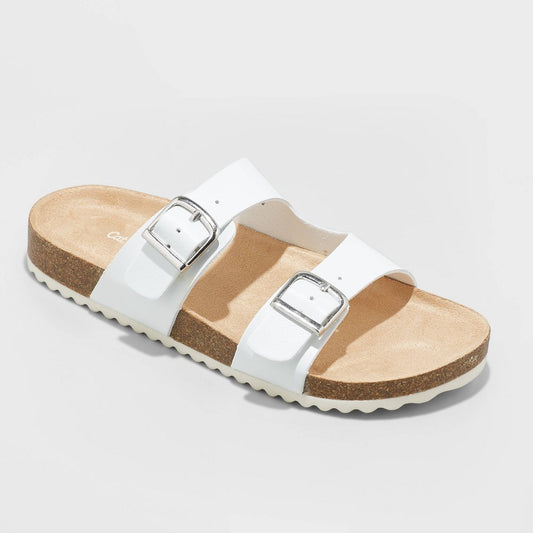 Kids' Drew Slip-on Footbed Sandals - Cat & Jack™ White 13 - Girl