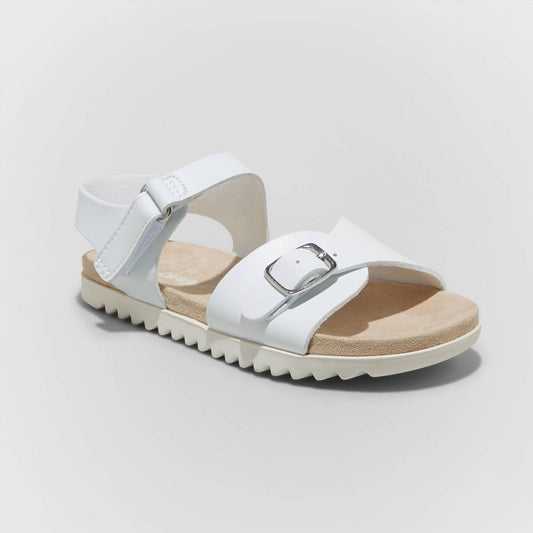 Toddler Girls' Shaelyn Footbed Sandals - Cat & Jack™ White 7T