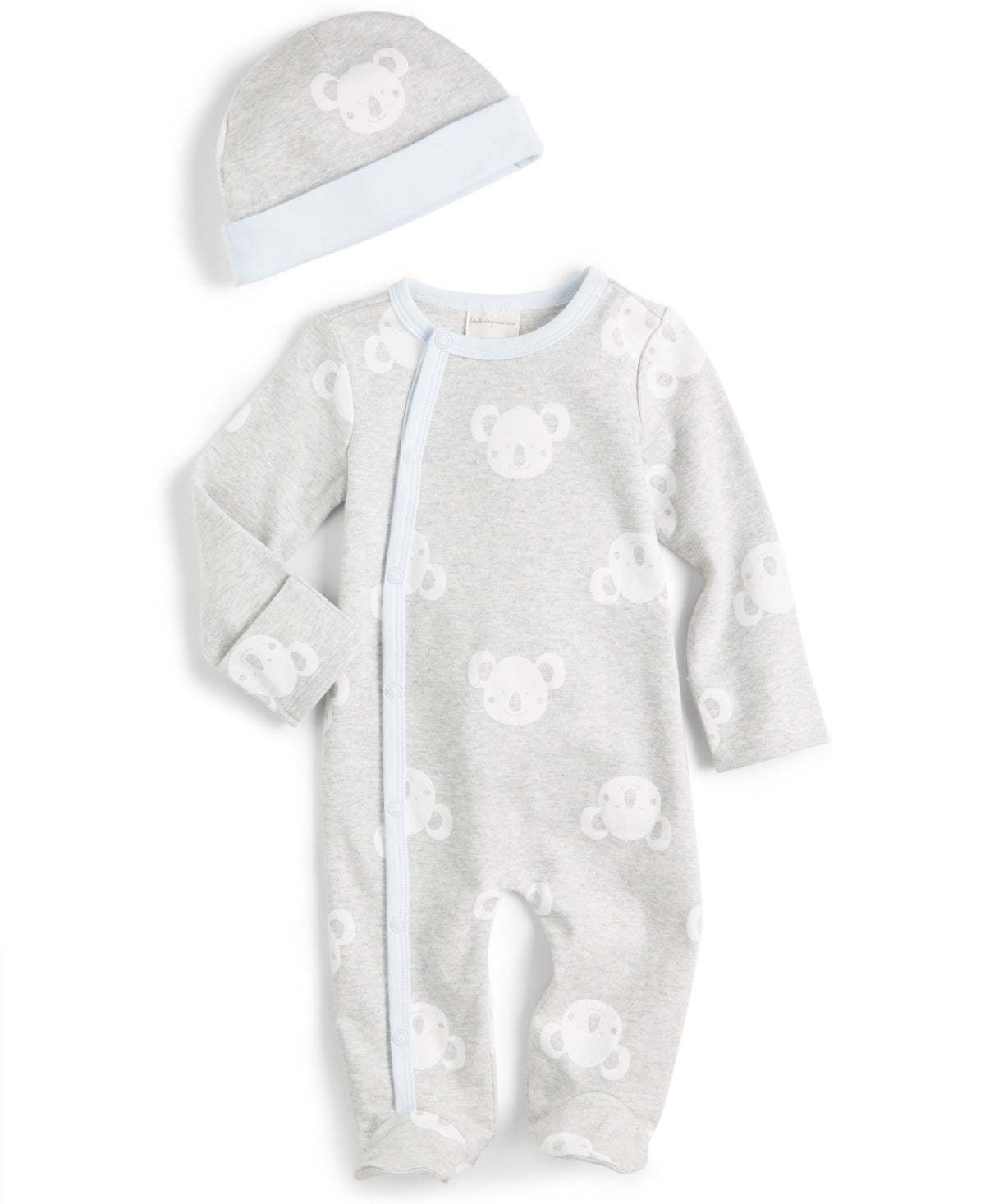 First Impressions Baby Boys Coverall Set - Light Grey Hthr