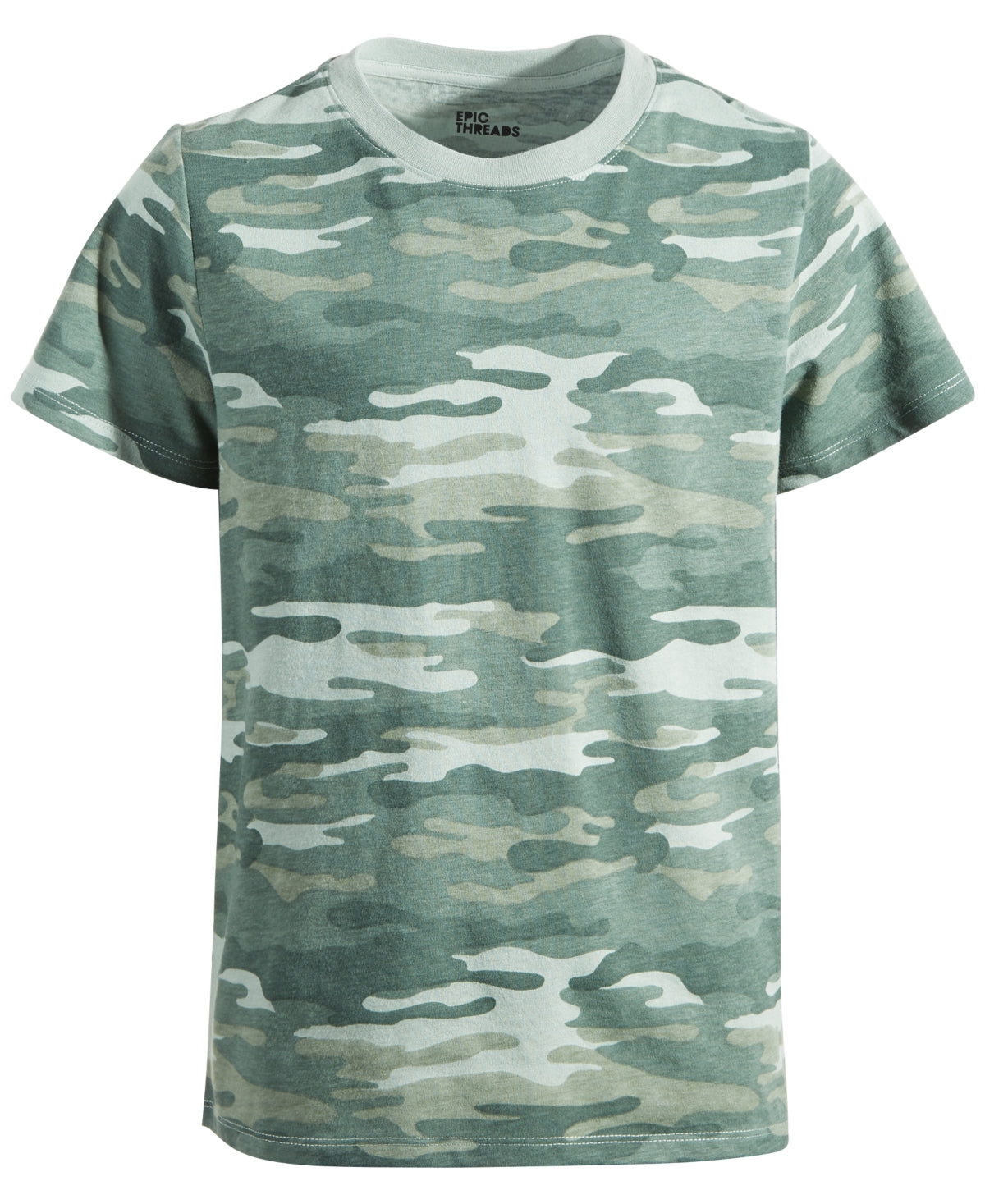 Epic Threads Big Boys Camo-Print T-Shirt - Oregano