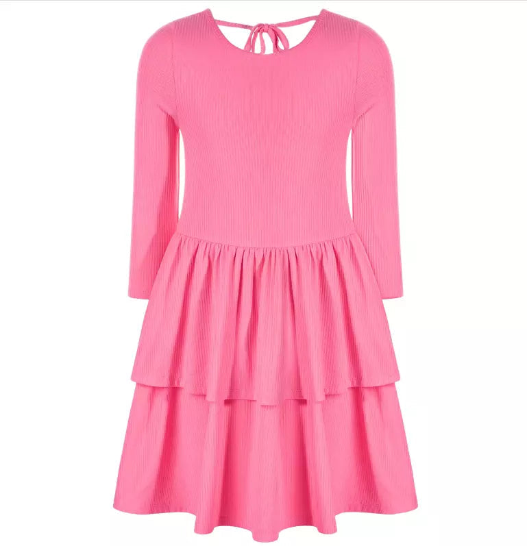 Epic Threads Girls Ribbed Ruffled Dress, L