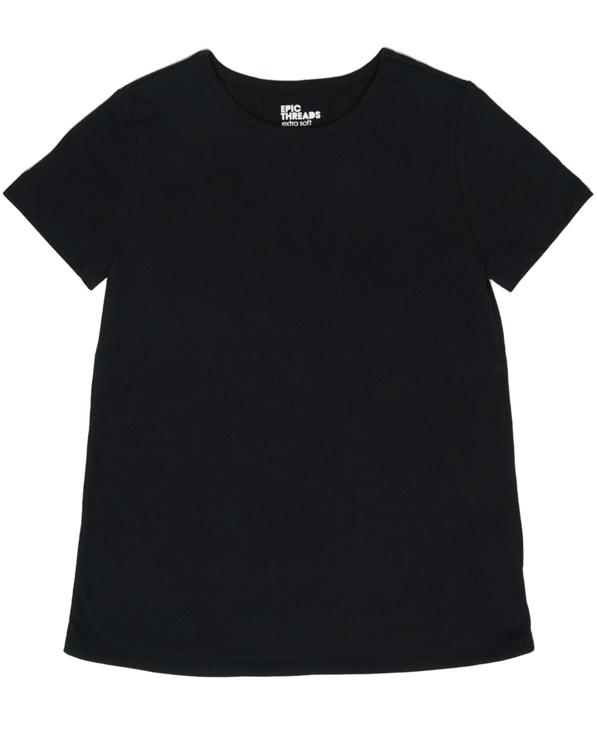Epic Threads Toddler & Little Girls Basic T-Shirt - Deep Black