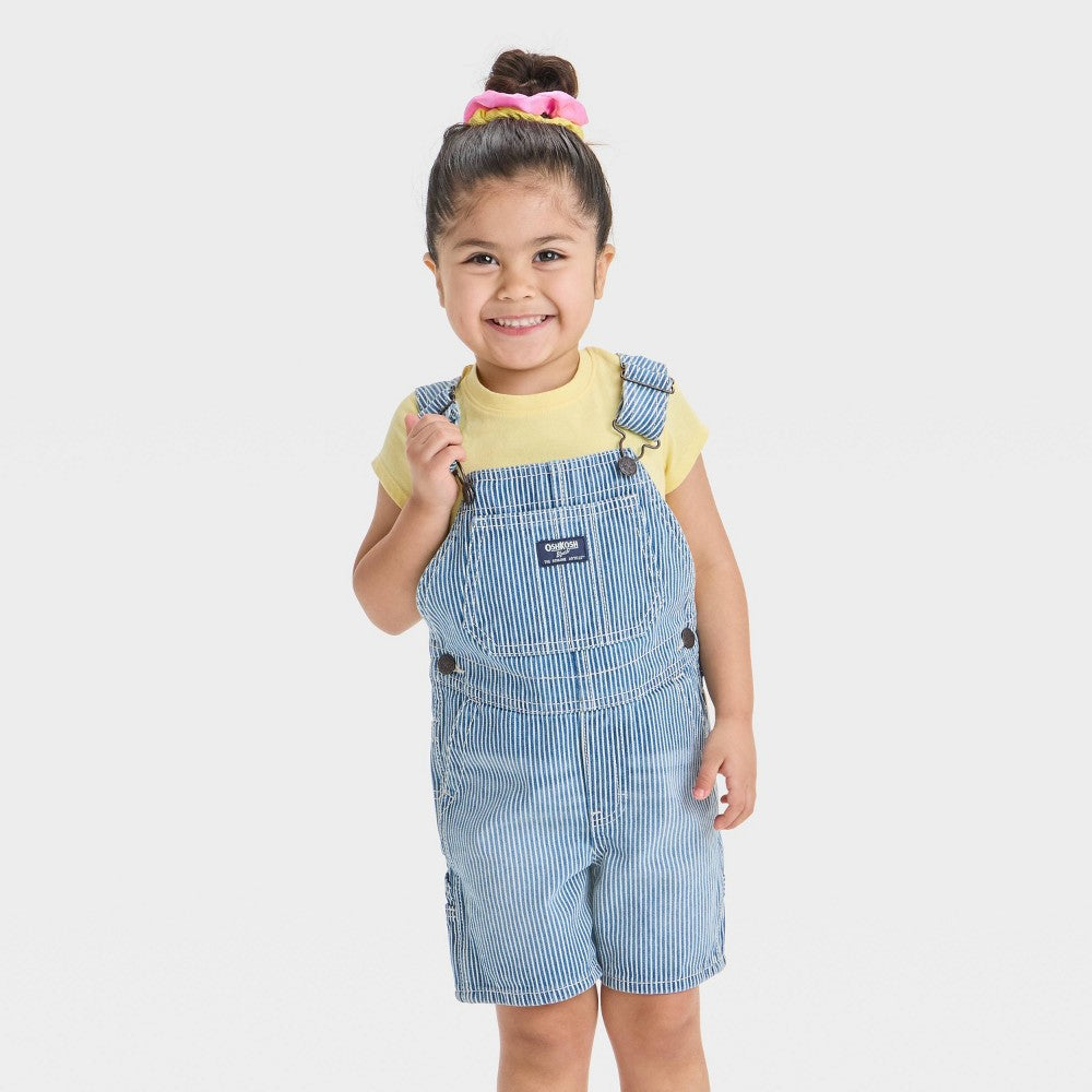 OshKosh Girls' 12M Denim Shortalls with Pocket
