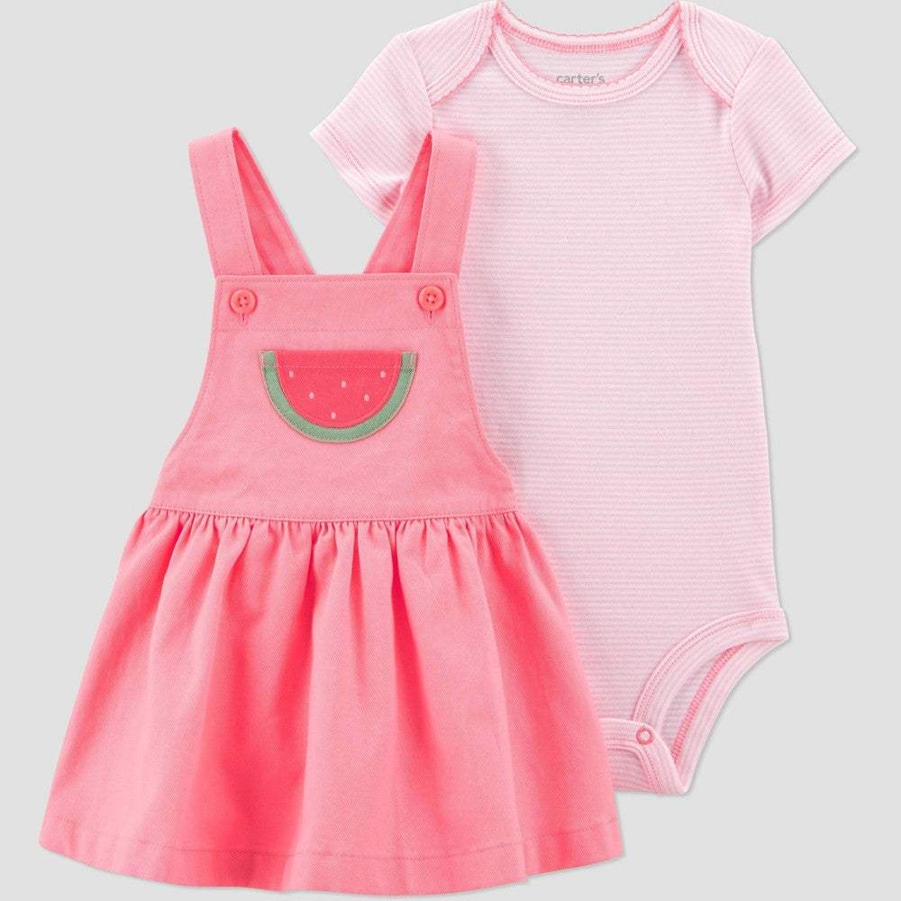Carter's Baby Girls' Watermelon Skirtall Set, Pink 3M