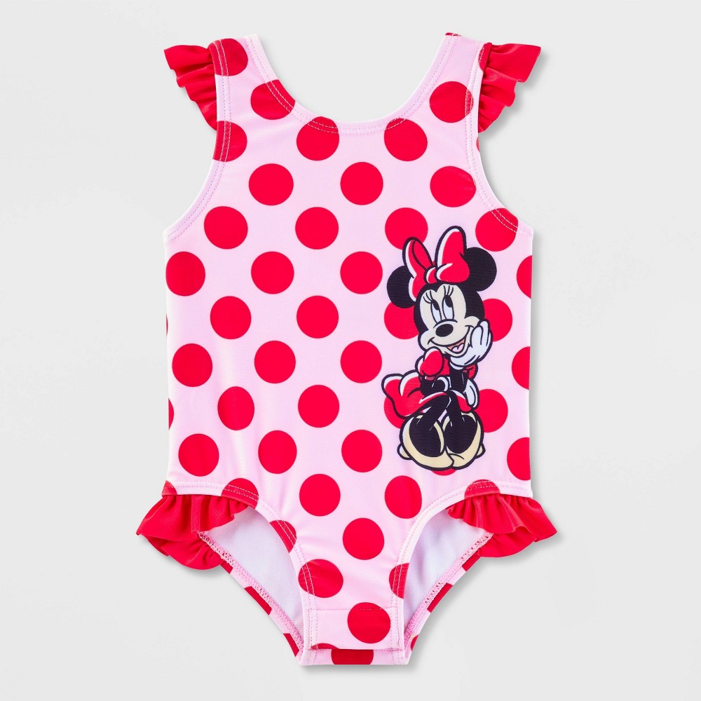 Disney Minnie Mouse Swimsuit Pink 3M - UPF 50+ Tricot girl