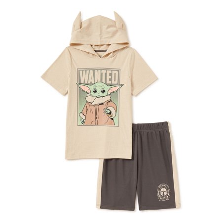 Star wars Boys Yoda Hoodie T-Shirt & Shorts Set sizes 5