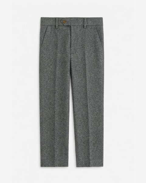 Appaman Kids Stretchy Suit Pants, Noir Micro Plaid, Size 4T boys