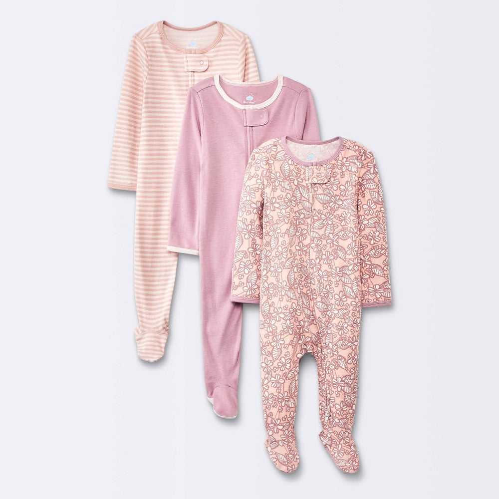 Cloud Island Floral Cotton Sleep N' Play Pink
3-6 months girl