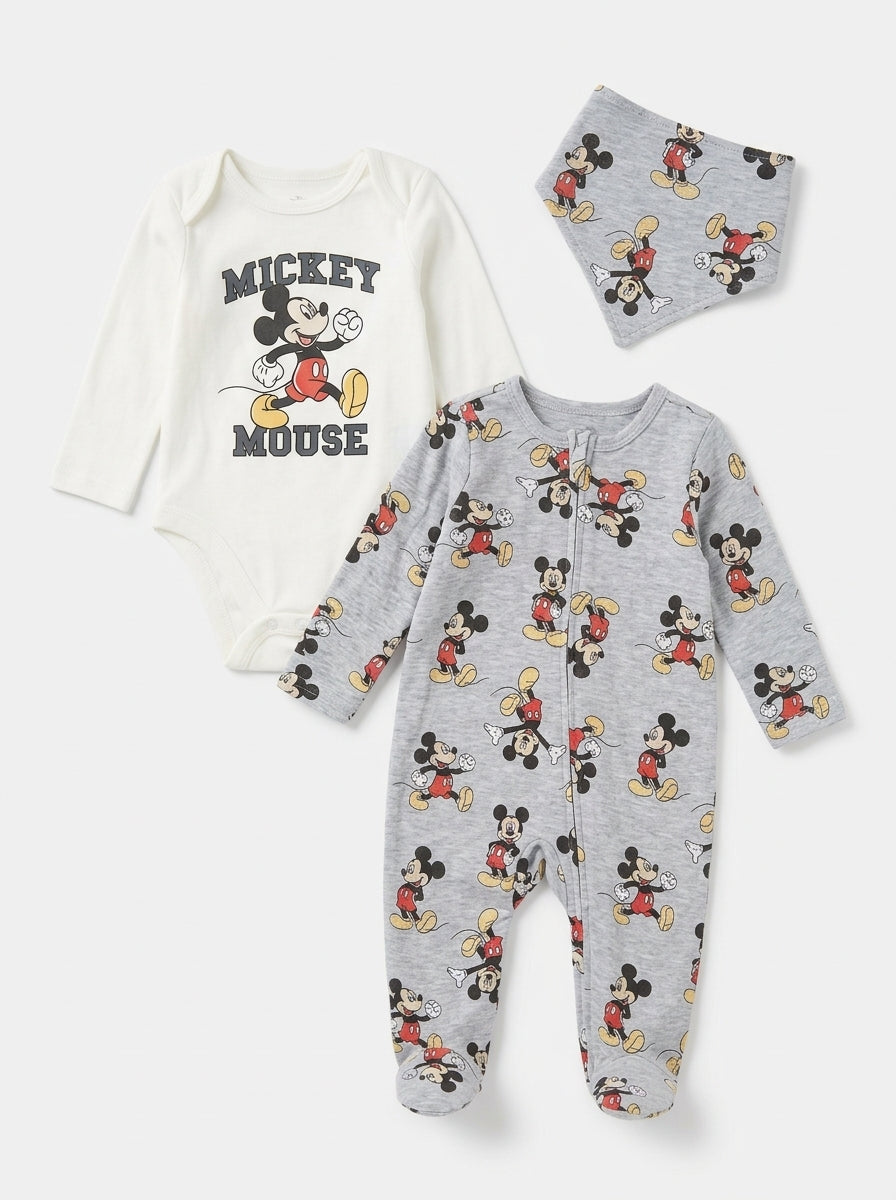 Disney Mickey Mouse Baby boy 3pc Set 3-6M