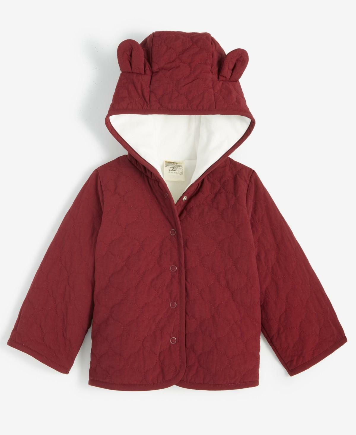 First Impressions Hooded Quilted Jacket, 3-6 Months - Scarlet Wine boys