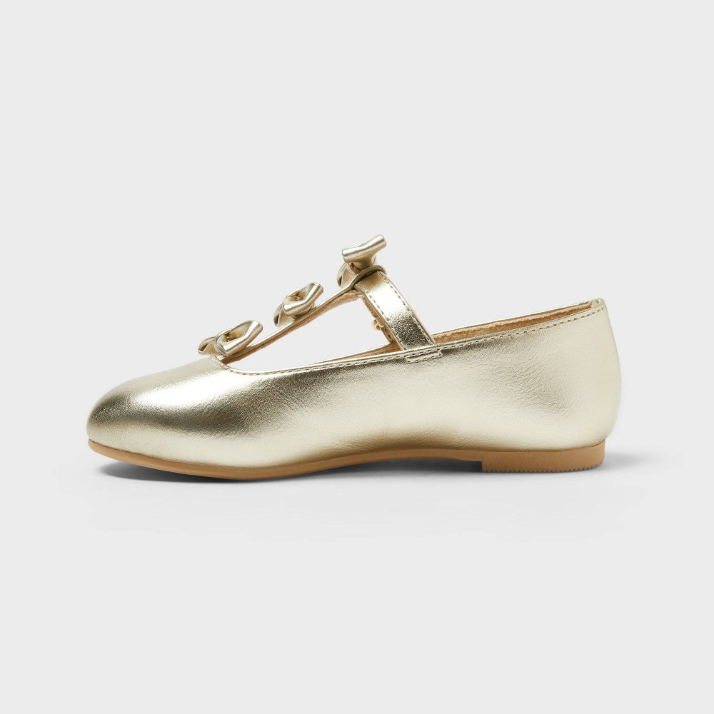 Toddler Girls' Eliana Mary Jane Flats - Cat & Jack Gold 10T