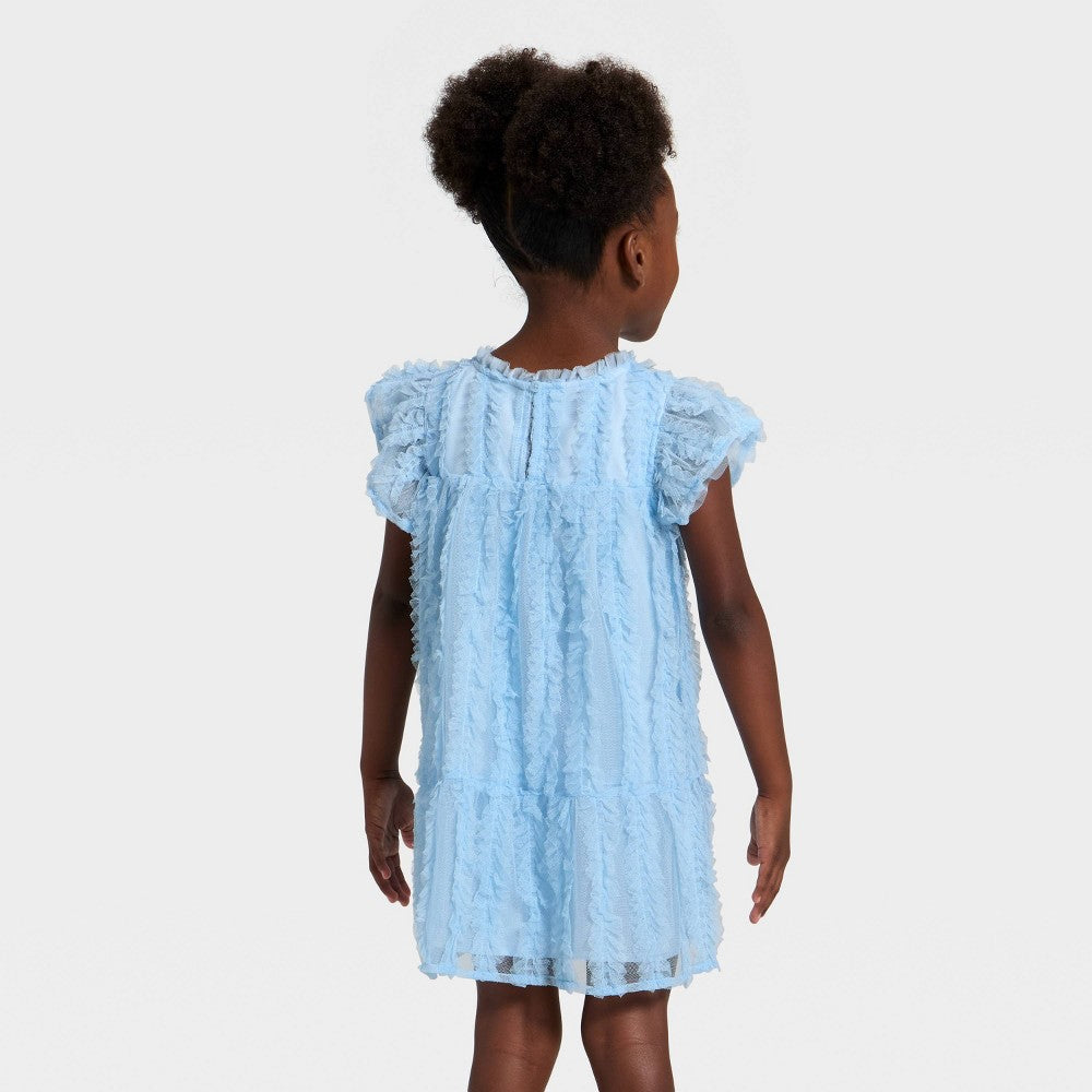 Cat & Jack Girls' Tulle Dress Light Blue 2T