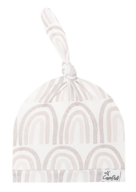 Copper Pearl Top Knot Hat Bliss - 0-4M boys