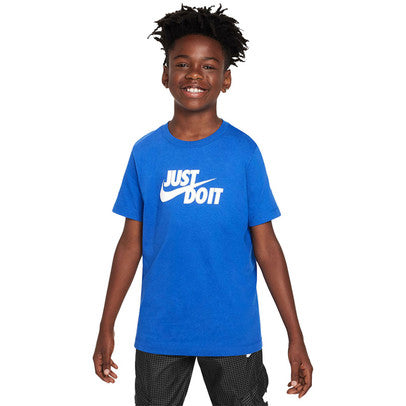 Nike Boys Swoosh Tee, Size Small, Blue