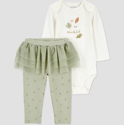 Carter's Baby Girls'Tutu Set Green 6M