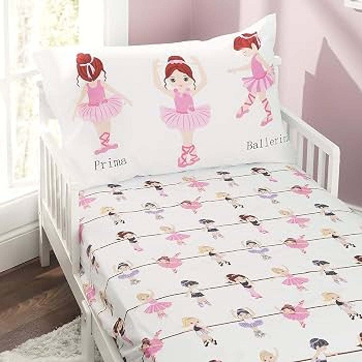 EVERYDAY girl Toddler Bedding Set 57x42 - Born to Dance Ballerina girl 4 piece