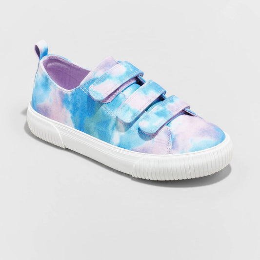 Girls' Peyton Floral Print Sneakers - Cat & Jack Blue 3