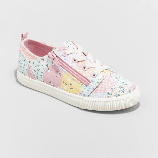 Girls' Lucian Patchwork Floral Print Sneakers - Cat & Jack, Everyday Casual Shoes