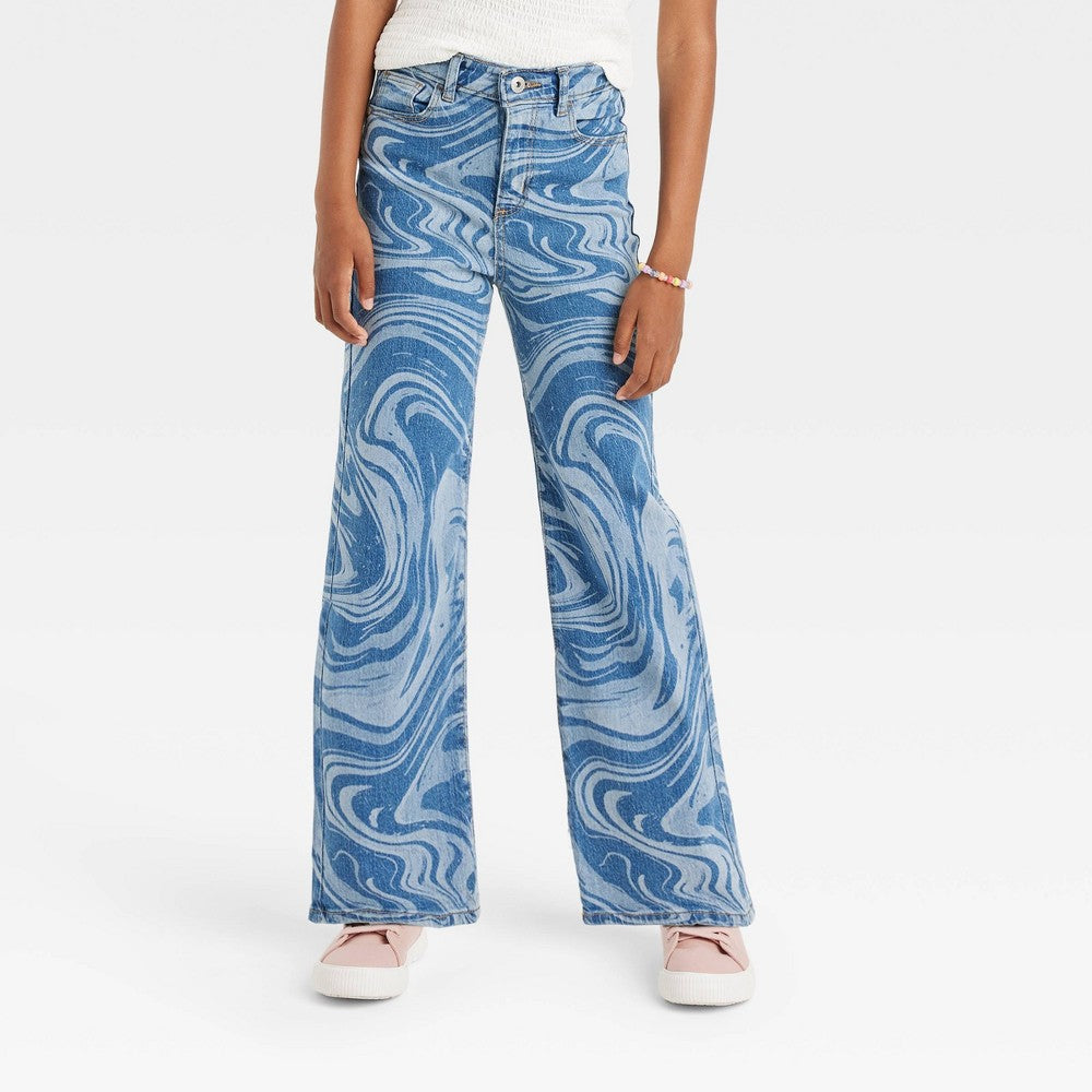 Girls' High-Rise Wide Leg Jeans - Art Class™