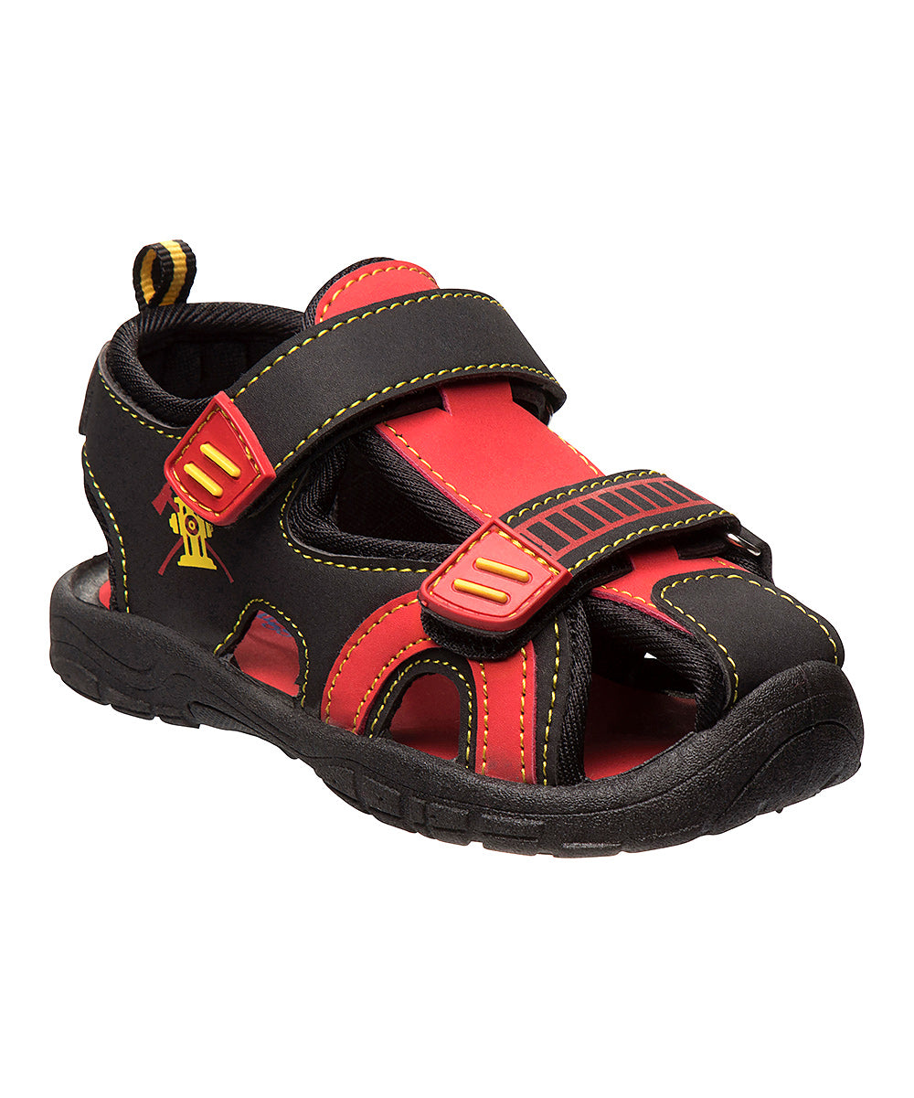 Rugged Bear Toddler Boys' Sandals Black & Red, Size 8