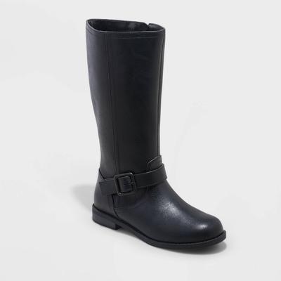 Girls' Luz Zipper Riding Boots - Cat & Jack Black 4