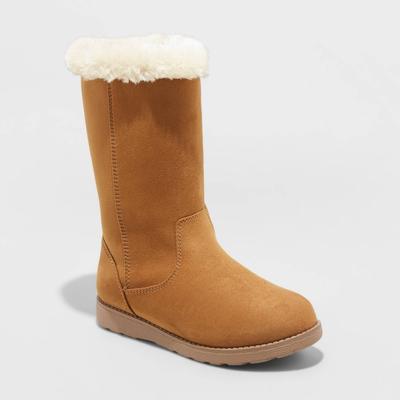 Girls' Nina Zipper Winter Shearling Style Boots by Cat & Jack - Classic
