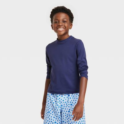 Cat & Jack Boys' Navy Blue Rash Guard L Husky