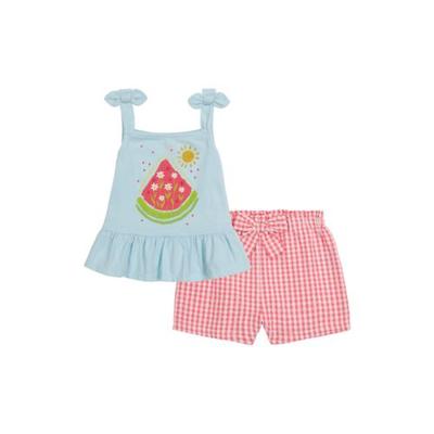 Kids Headquarters Toddler Girls Watermelon Shorts Set, 4T