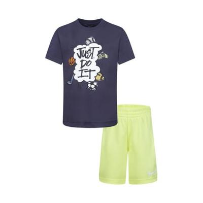 Nike Block Shorts Set Little Kids' 2-piece Set - Green - Boy