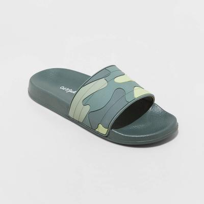 Kids' Nikko Slip-on Slide Sandals - Cat & Jack™ Olive 10 - Boy