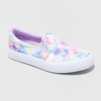 Girls' Sariah Striped Speckle Print Slip-on Sneakers by Cat & Jack Casual Everyday