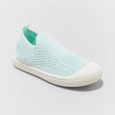 Toddler Corey Slip-on Sneakers - Cat & Jack™ Mint Shimmer 8T - Girl